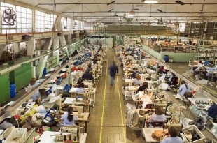 People working in a shoe factory