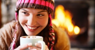 Woman Drinking Hot Chocolate