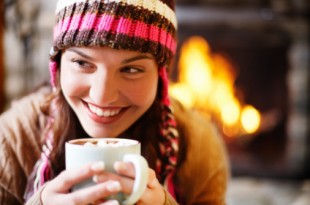 Woman Drinking Hot Chocolate